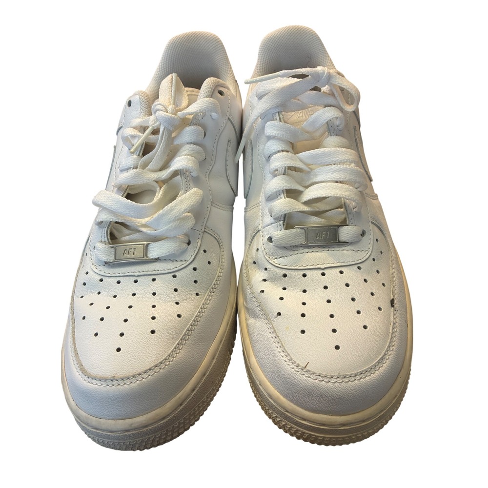 Nike Air Force 1 Low Sneakers Womens 8.5 White Excellent AF1 '07 Leather Shoes